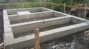 Готовый ленточный фундамент