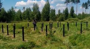 Установка винтового фундамента